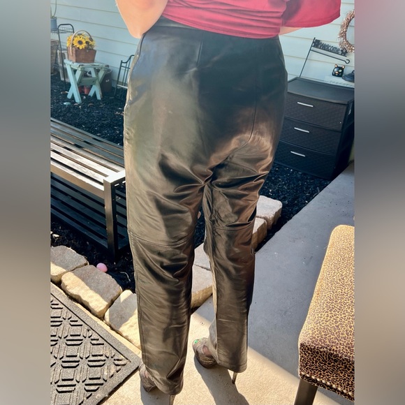 ANN TAYLOR 100% LEATHER PANTS - Picture 7 of 7